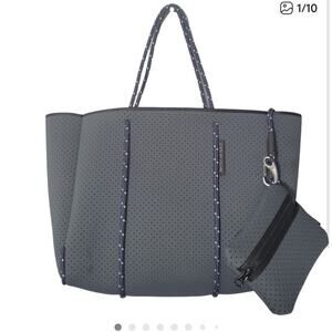 NWOT State of Escape Pewter Gray Neoprene Tote